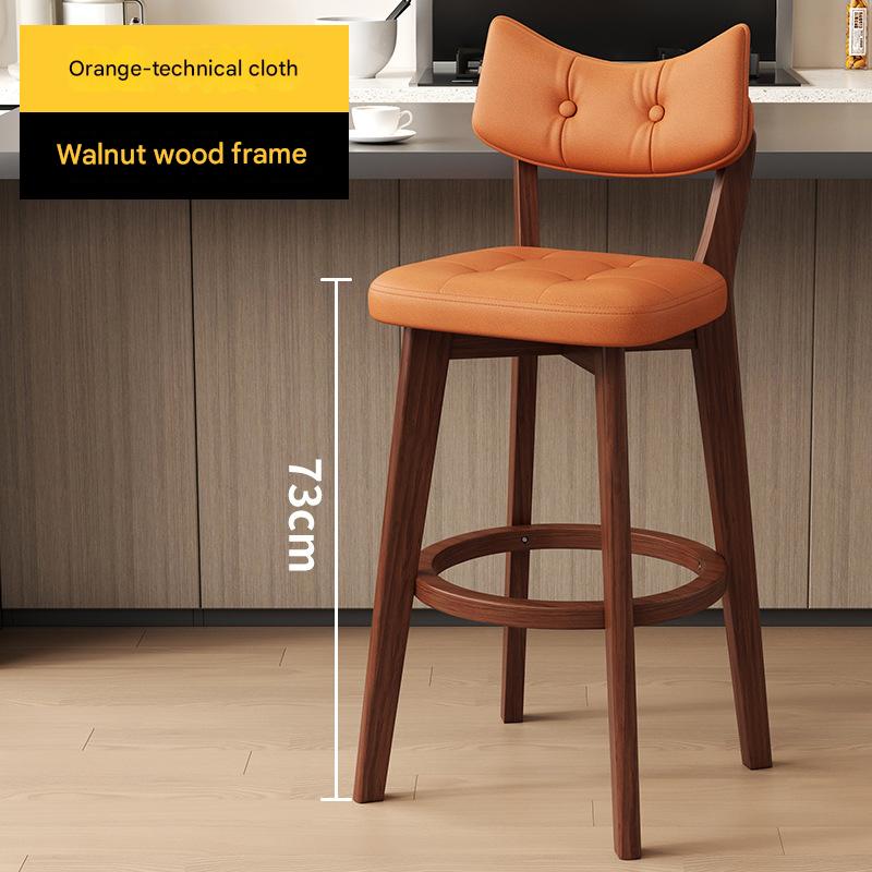 brown wooden frame   orange technical cloth