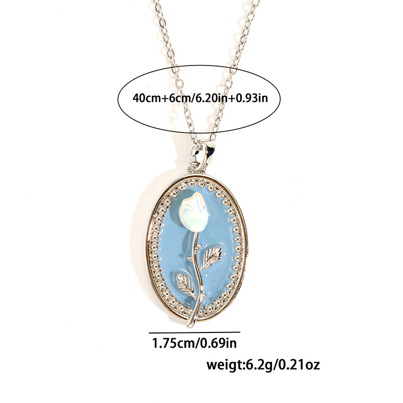 14:Tulip necklace-steel color-1.75cm