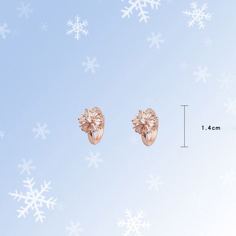 9:[peach branch qixue] copper earrings