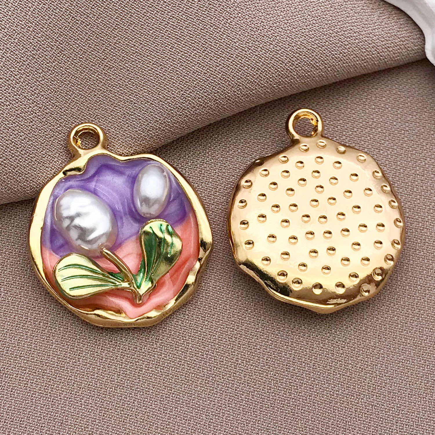 oil dripping purple two-color flower brand oil pai