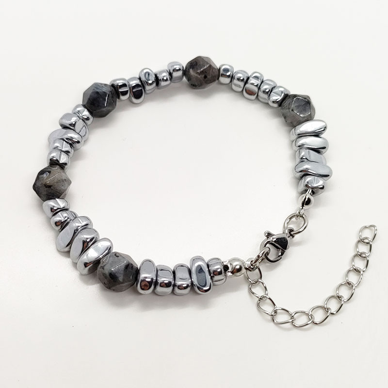 faceted glitter stone bracelet