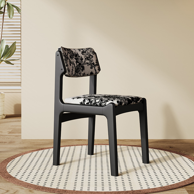 Black   floral cloth