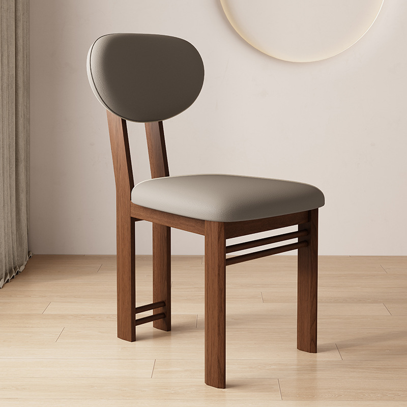 Walnut   dark khaki leather