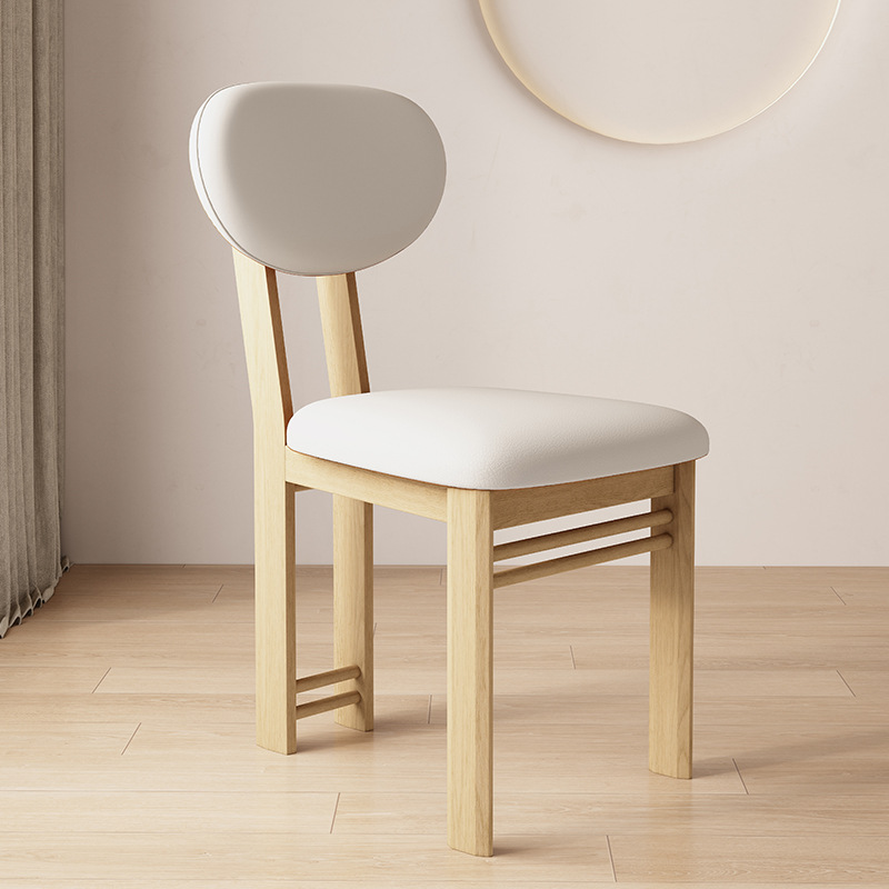 Wood color   white leather