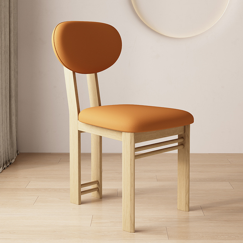 Wood color   orange leather