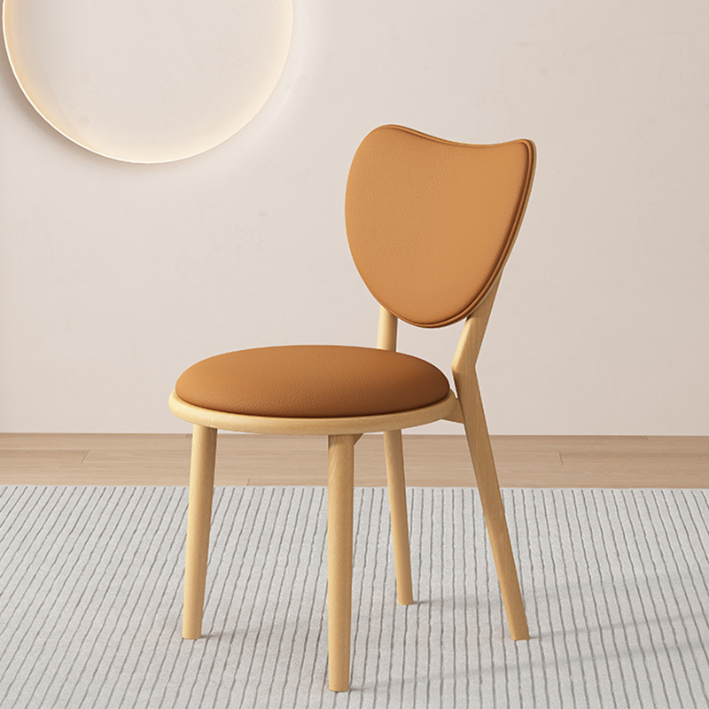 Wood color   orange leather