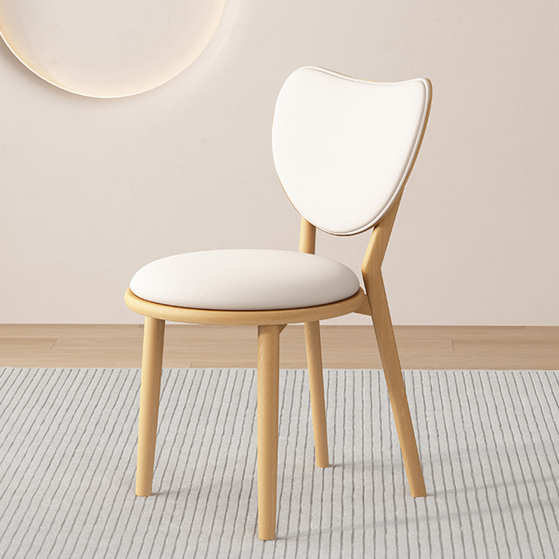 Wood color   white leather