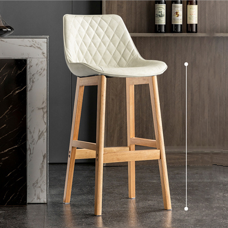 natural wood frame   off-white leather