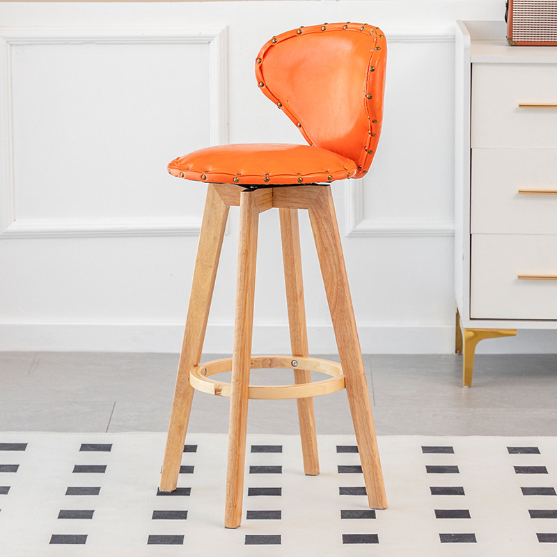 Orange and wood color frame