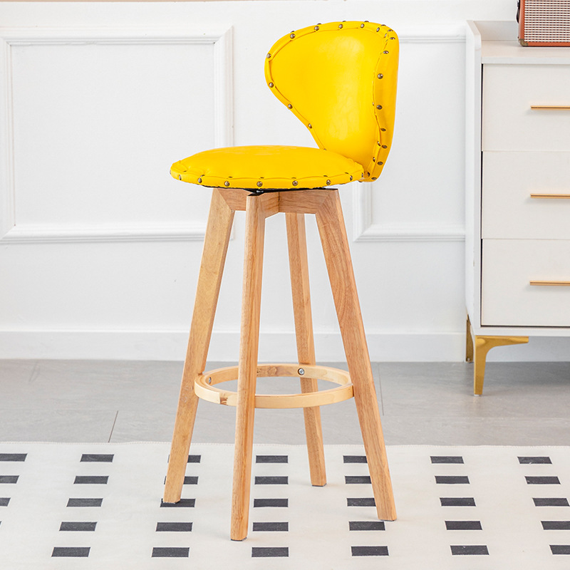 Yellow and wood color frame