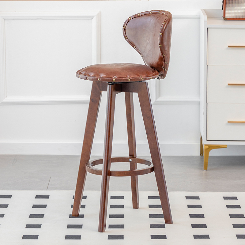 Brown and brown wood frame