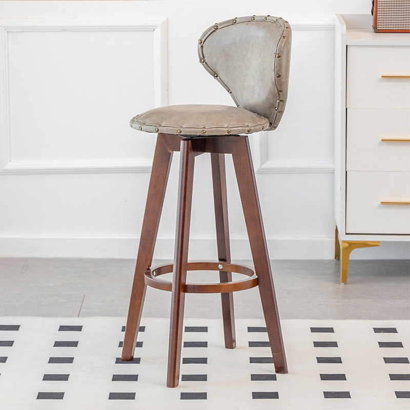 Gray and brown wood frame