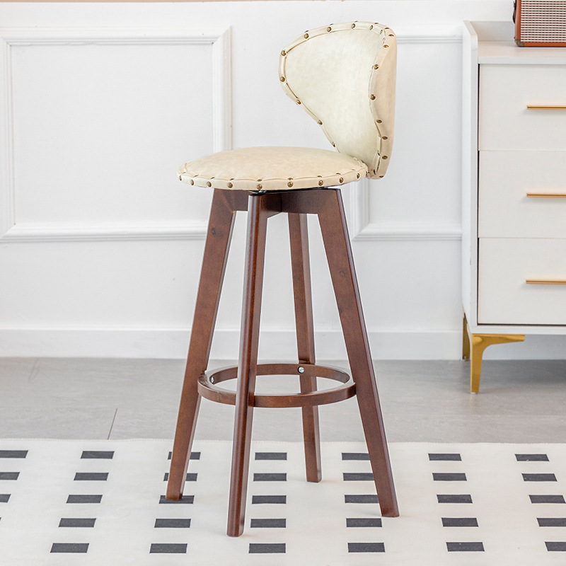 Beige and brown wood frame