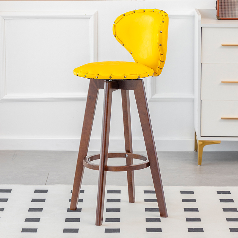 Yellow and brown wood frame