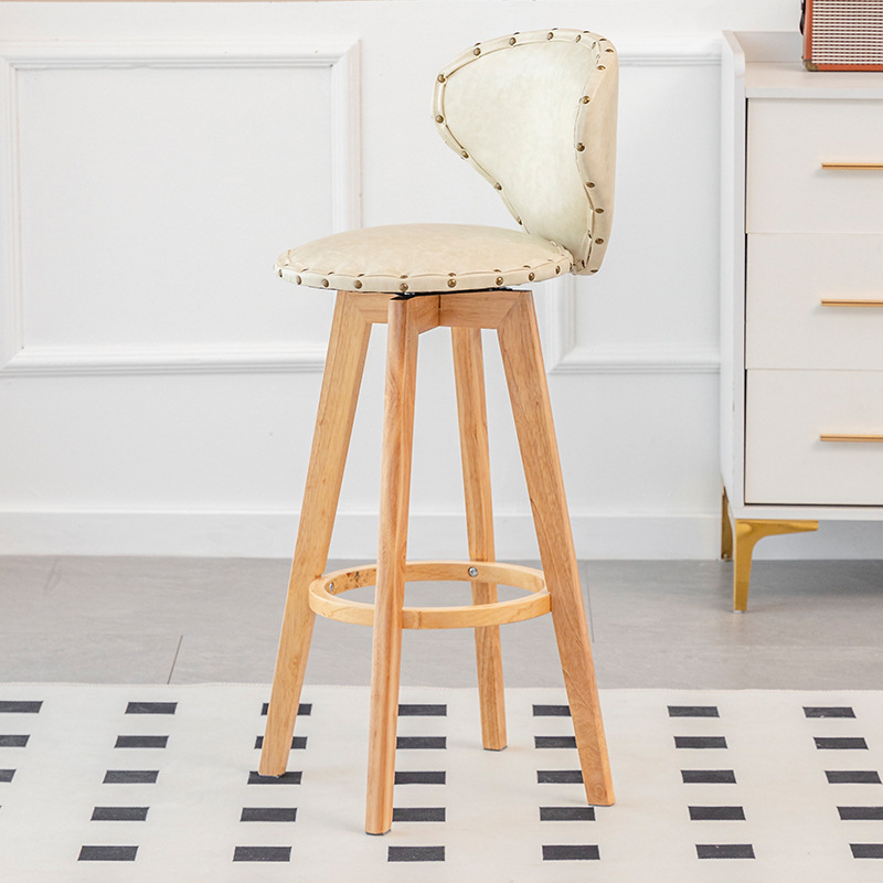 Beige and wood color frame