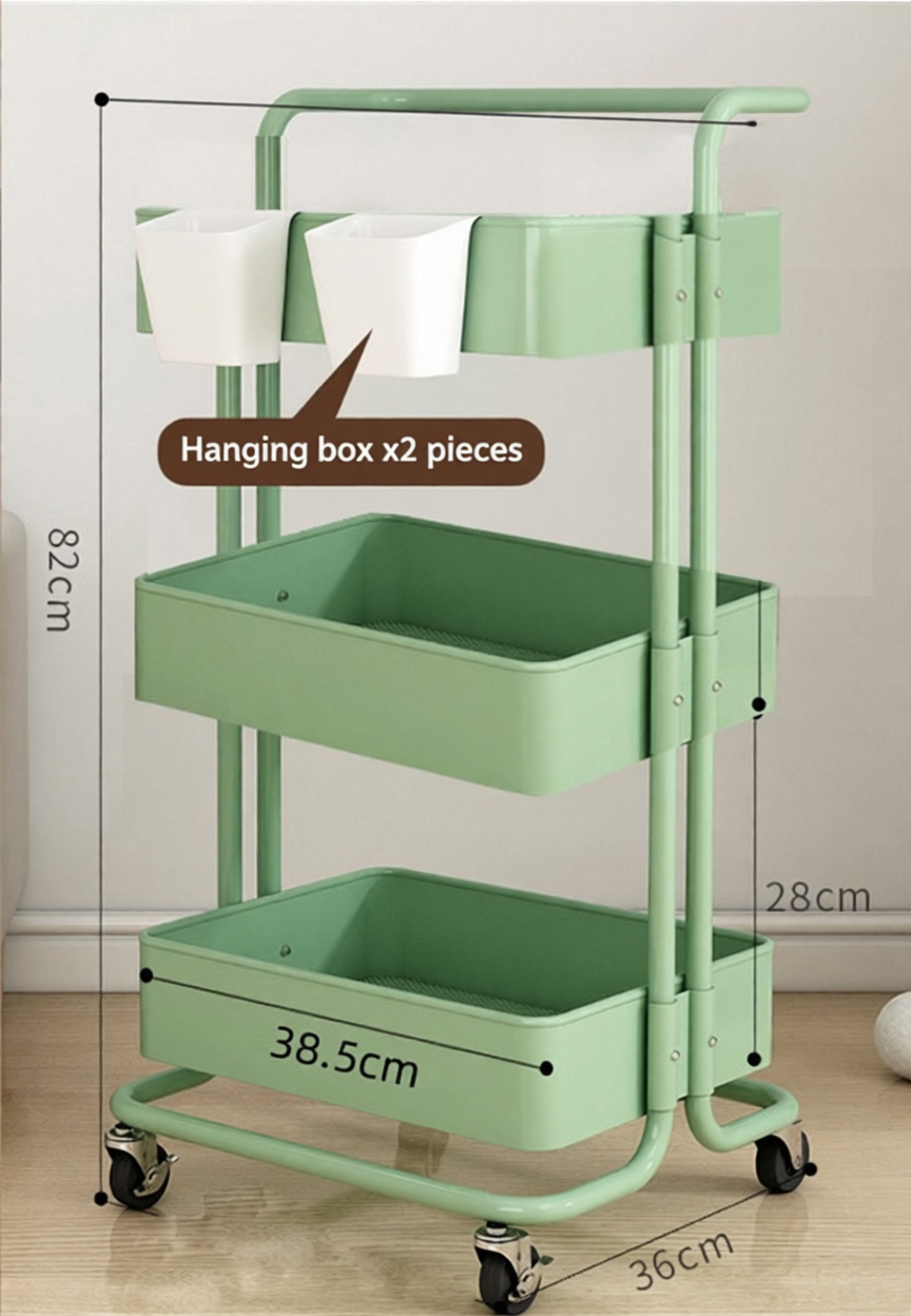 Matcha green three-layer (with armrests)   hanging box*16