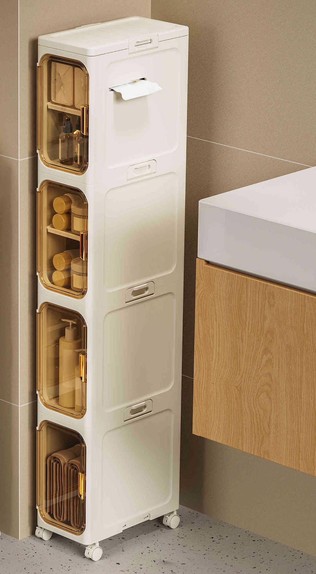 Four floors (open-door model), 18x33.5x126cm