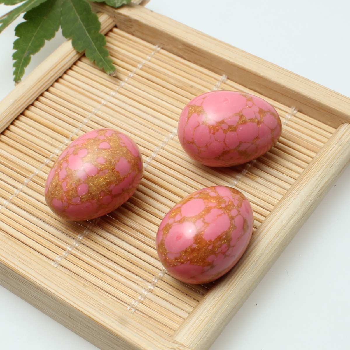 34:Pink gold thread turquoise