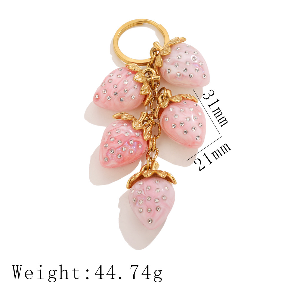 6:Five strawberries - pink