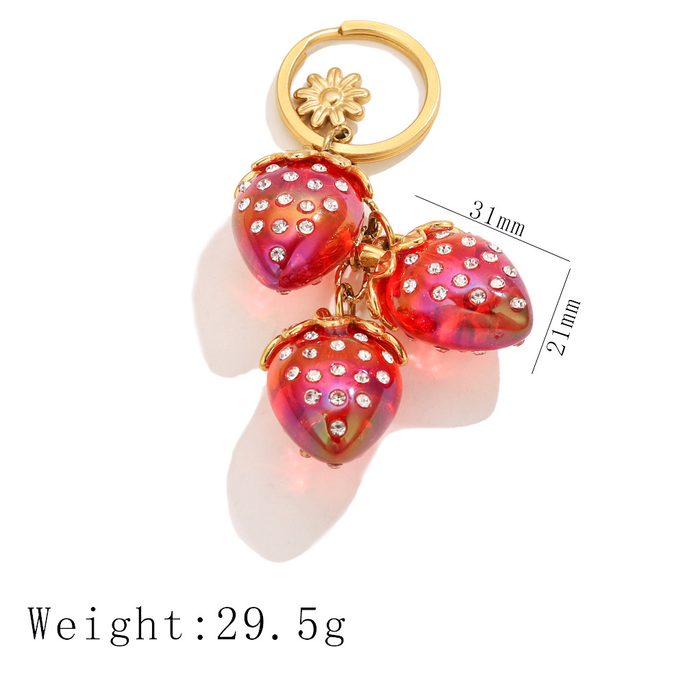 8:Three strawberries - red