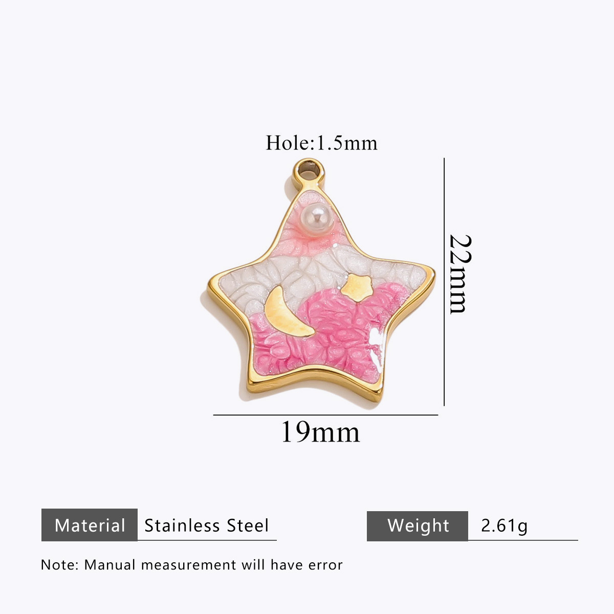 3:Star-pink white rose red