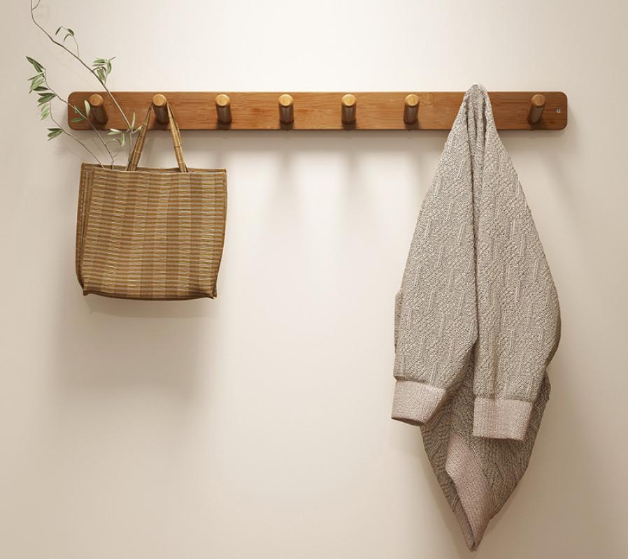 [brown] eight hooks/79x6x7.5cm