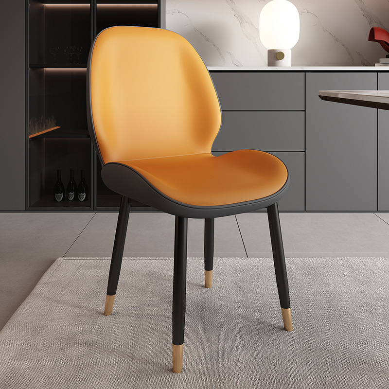 orange leather gold legs