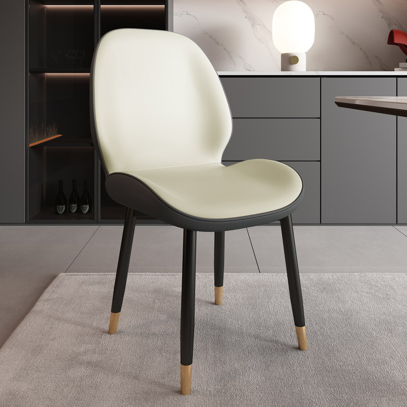 white leather gold legs