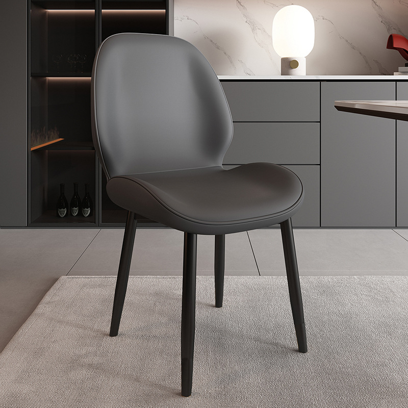 dark gray leather black legs