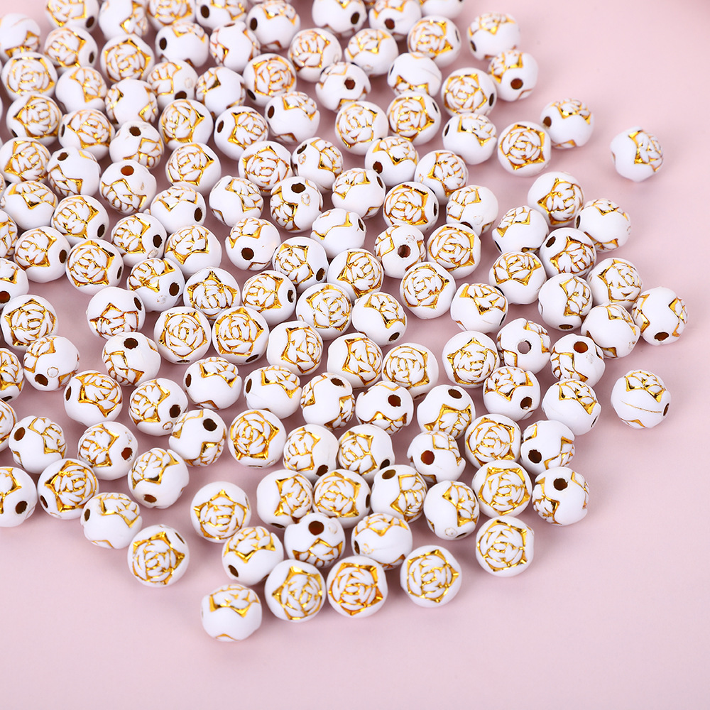 4:Rose ball white and gold