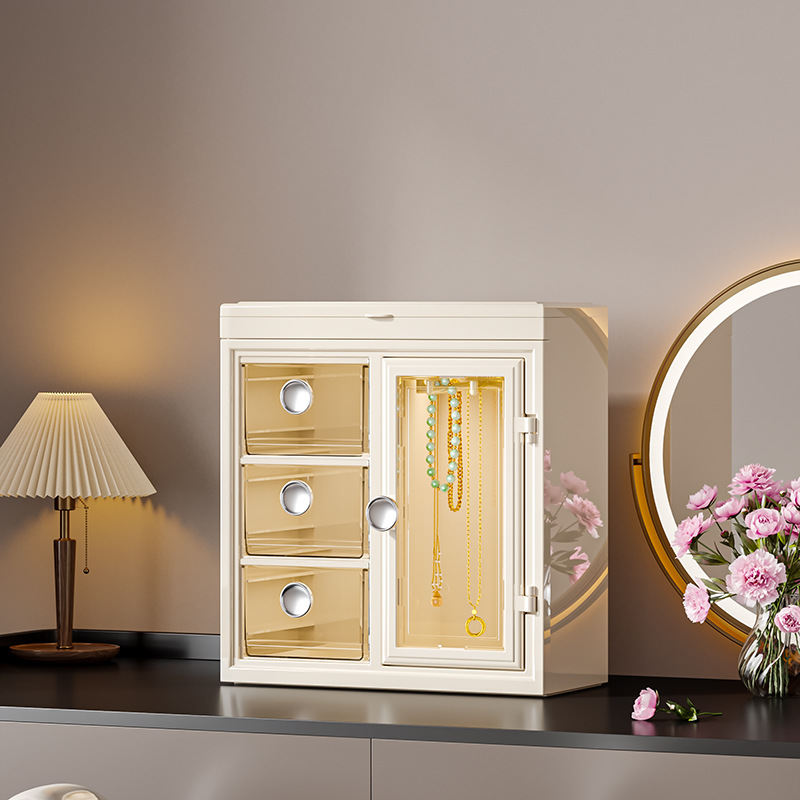 milk white*transparent drawer