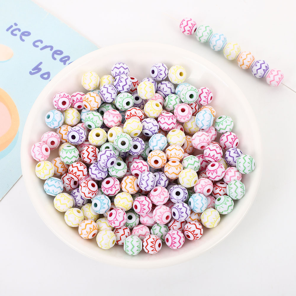 2:White with colorful patterns