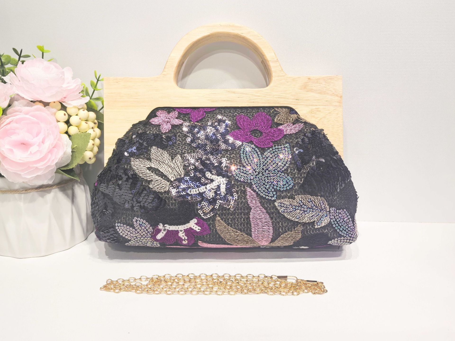 Black flower on black background