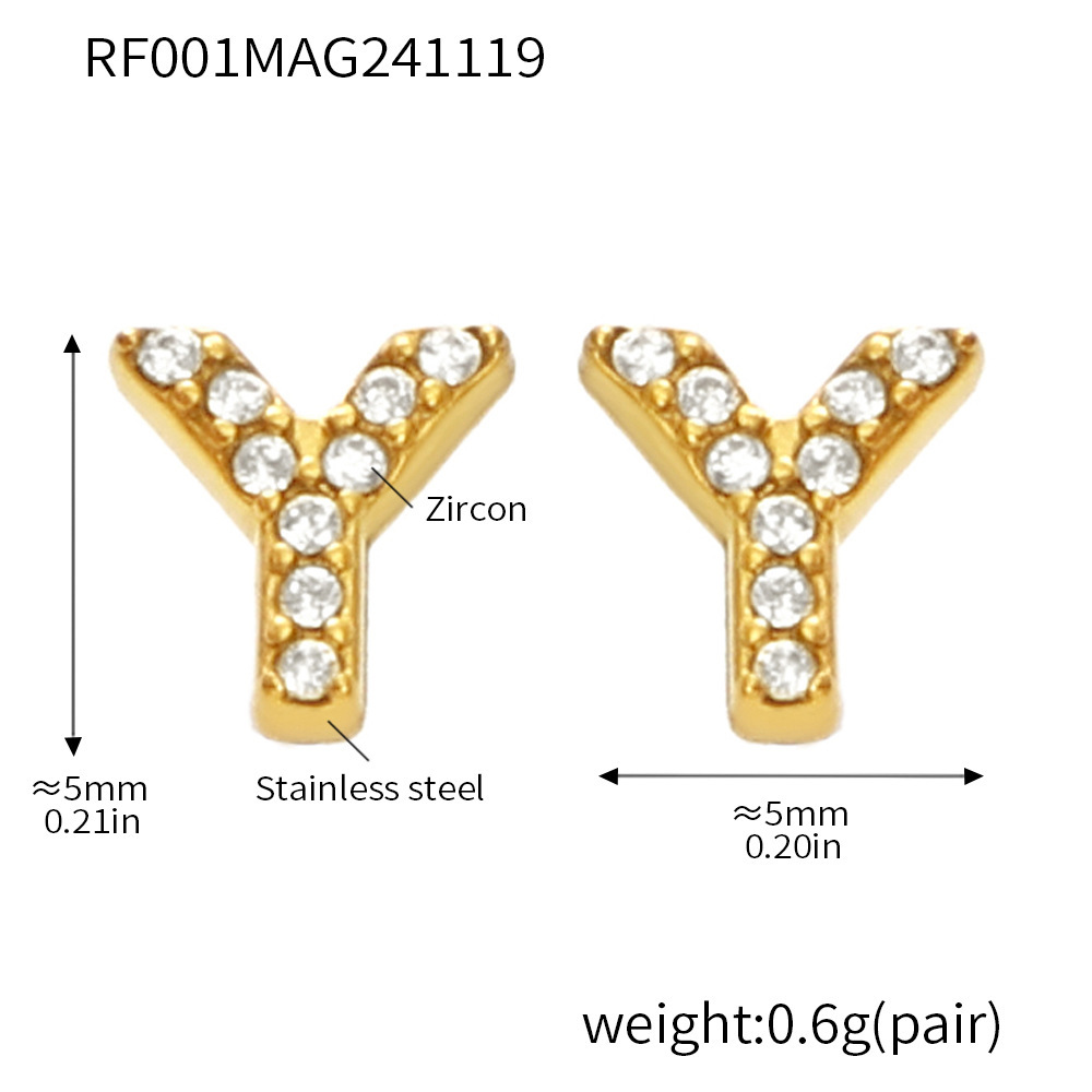 52:RF001-Gold-Y earrings