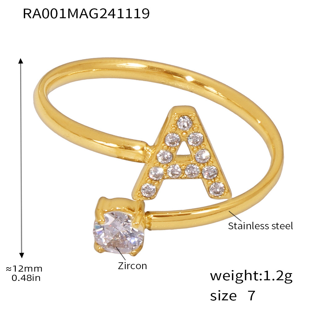 80:RA001-Gold-A Ring-free size Size 7
