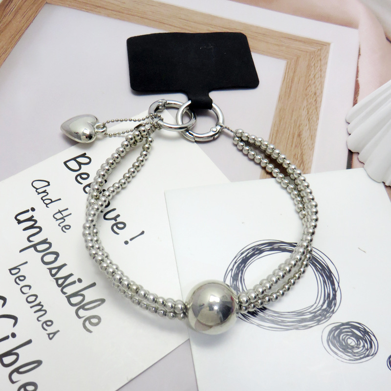 2:Yz1052 silver mobile phone short chain