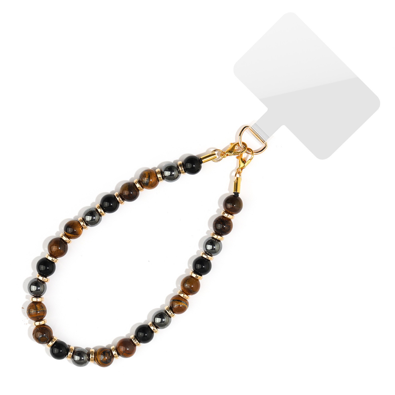 4:Yellow tiger eye stone triple protection mobile phone chain
