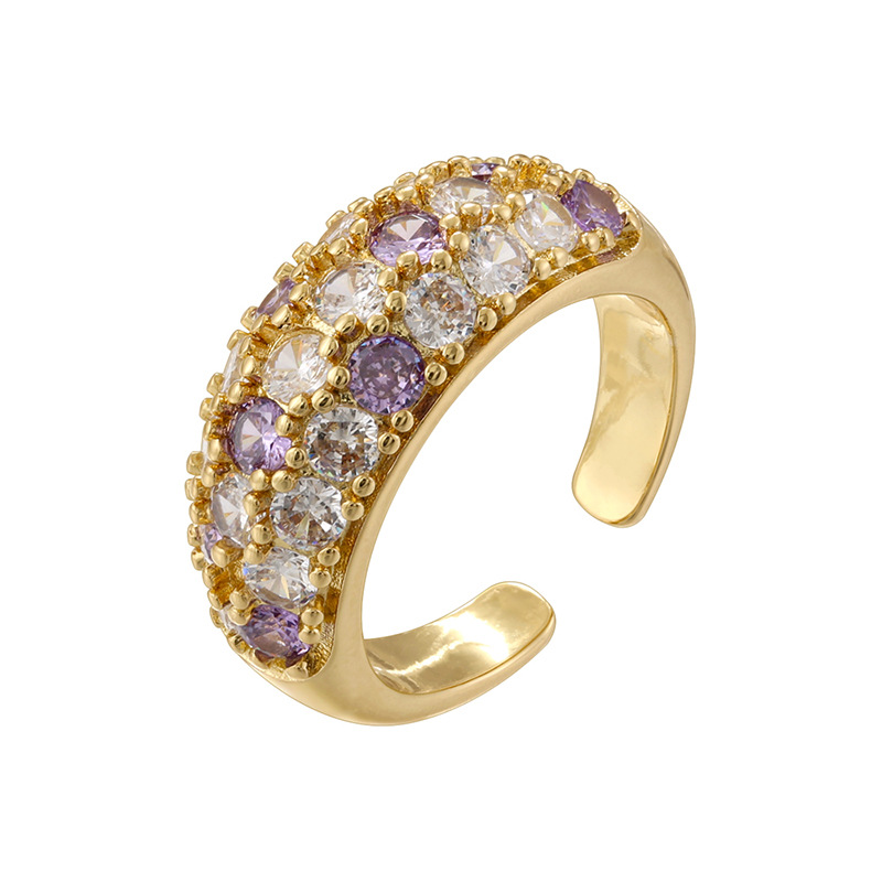 5:Gold purple diamond ring