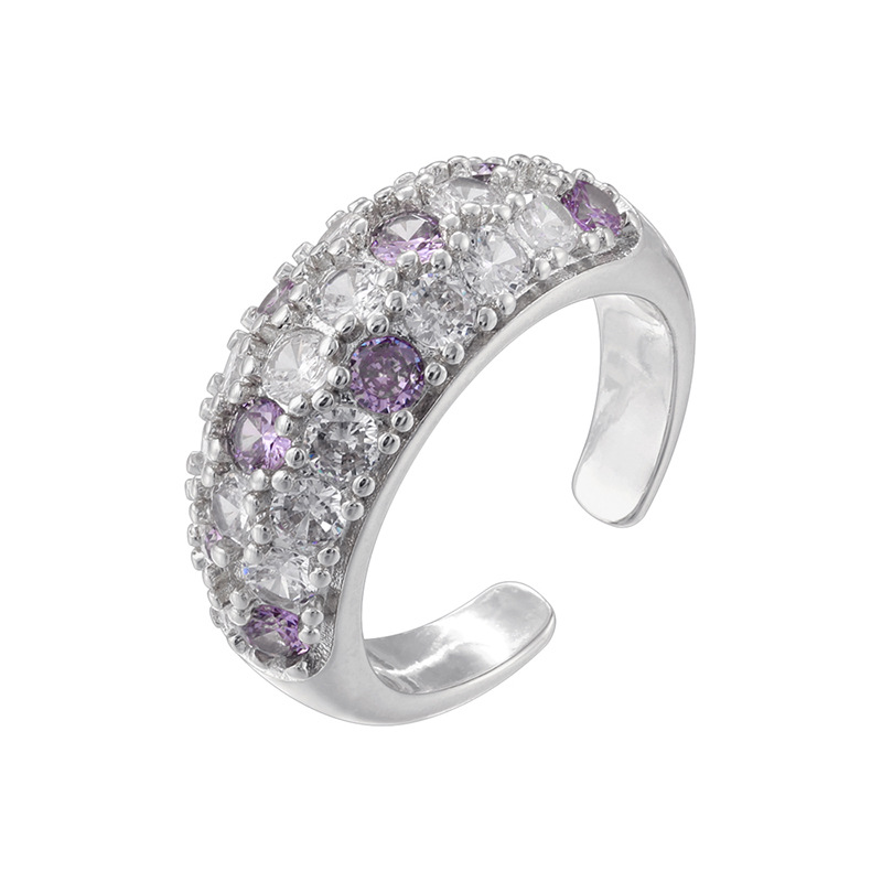 6:White gold purple diamond ring
