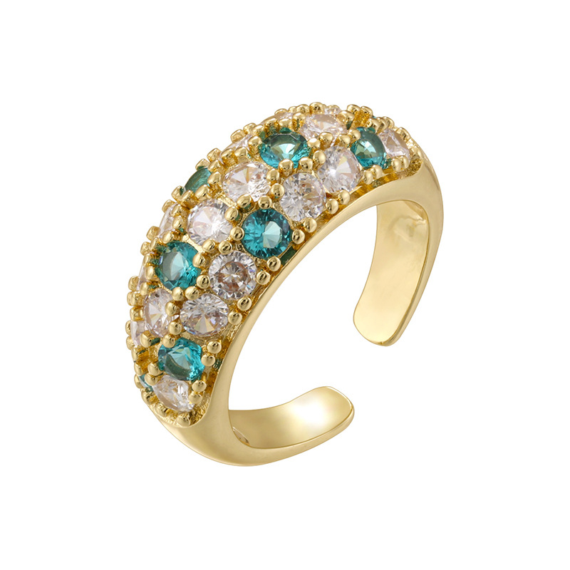 7:Gold green diamond ring