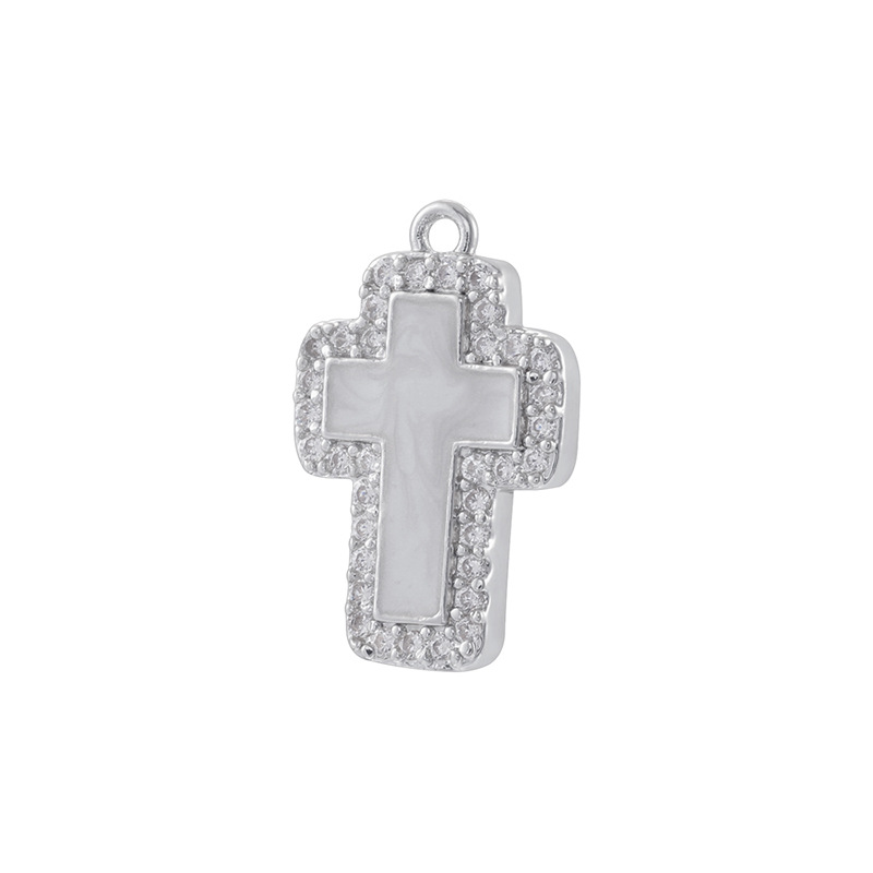 4:White gold white diamond white cross
