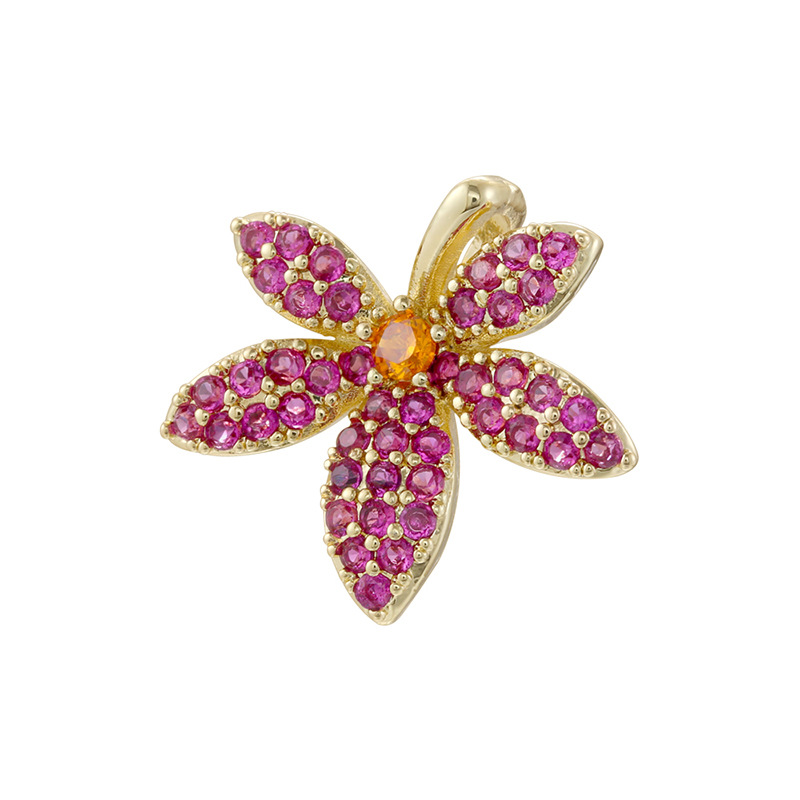 7:Golden rose diamond bee pendant