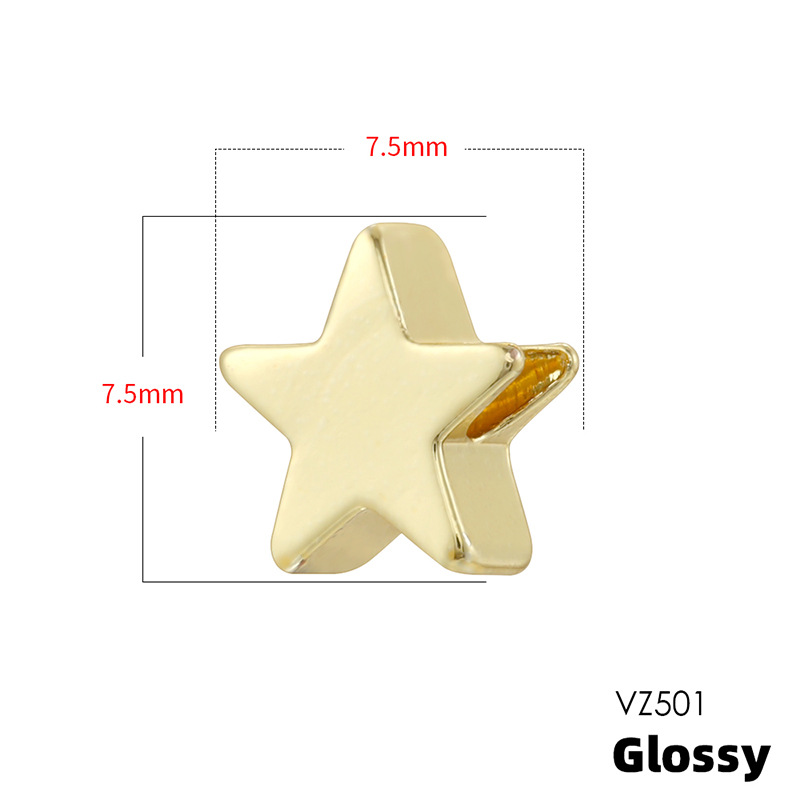 10:Vz501 gold 7.5mm five-pointed star