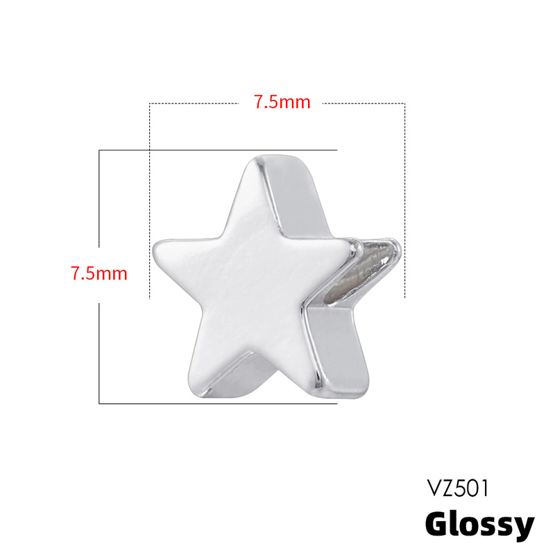11:Vz501 white gold 7.5mm five-pointed star