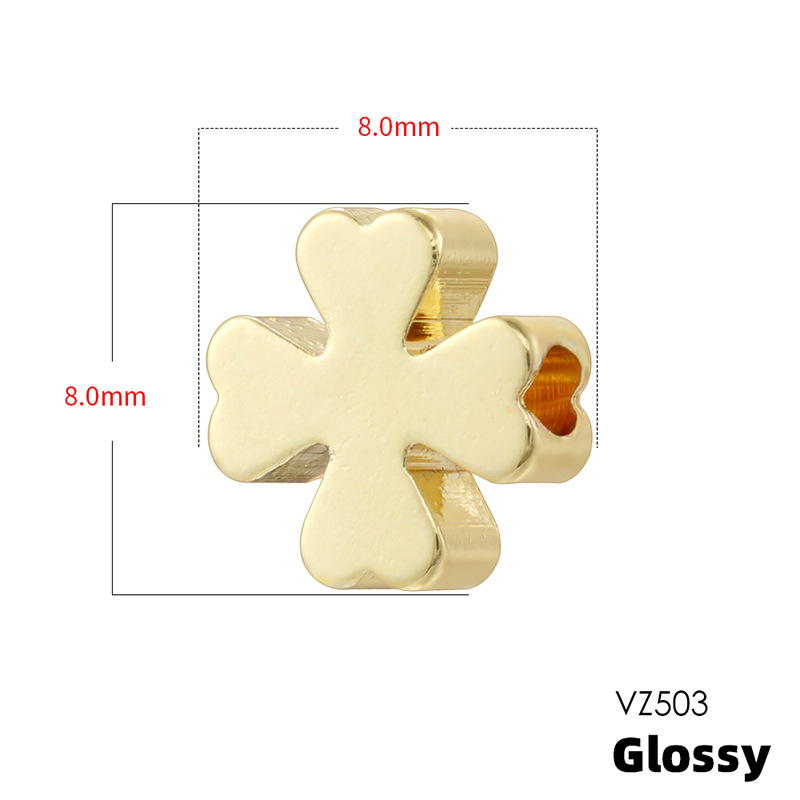 16:Vz503 gold 8mm four-leaf clover