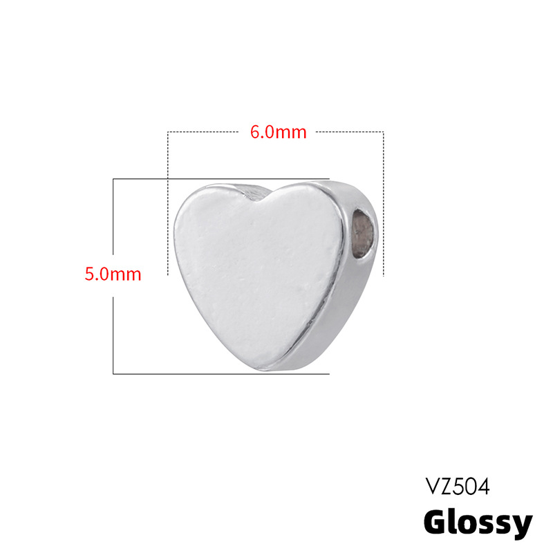 20:Vz504 white gold 6mm heart