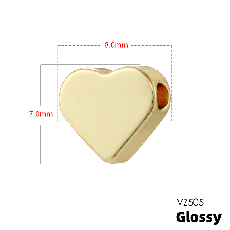 22:Vz505 gold 8mm heart