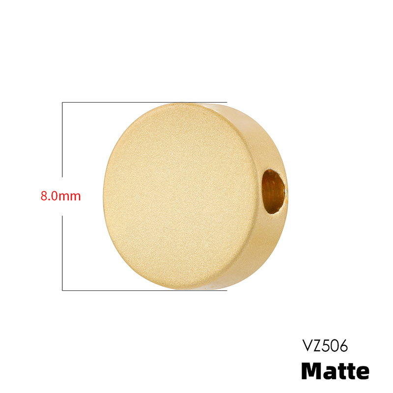 30:Vz507 gold 8mm frosted round