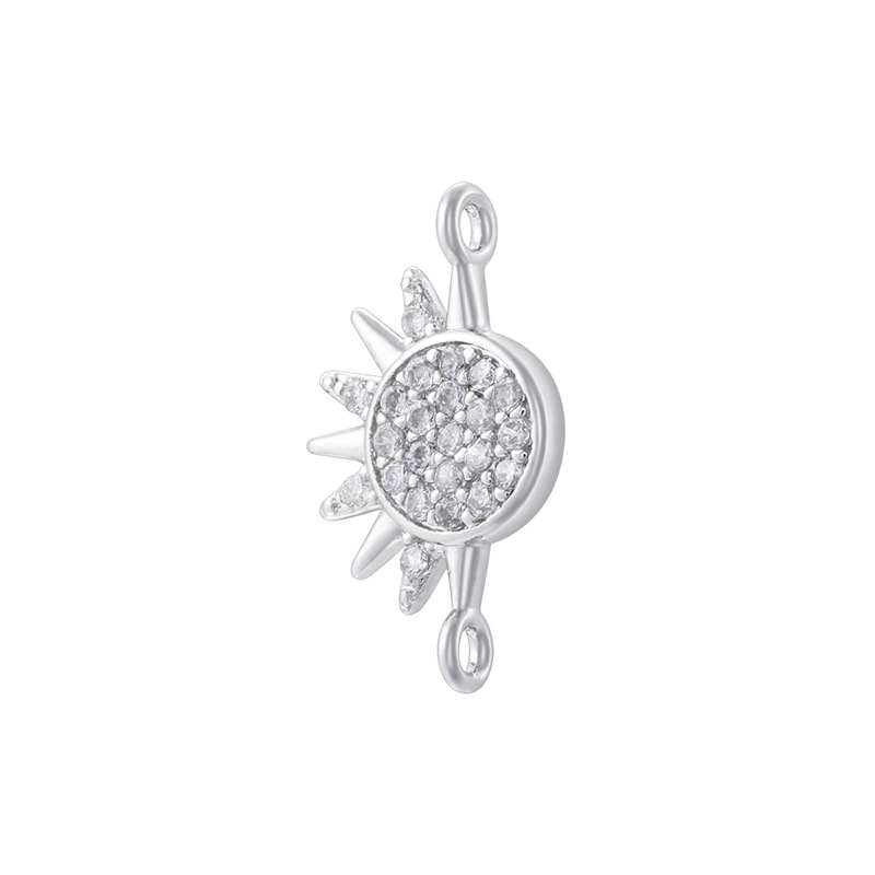 2:Vd2159 white gold white diamond double hanging sun