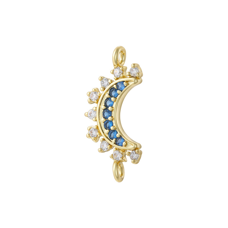 5:Vd2161 golden blue diamond double hanging moon